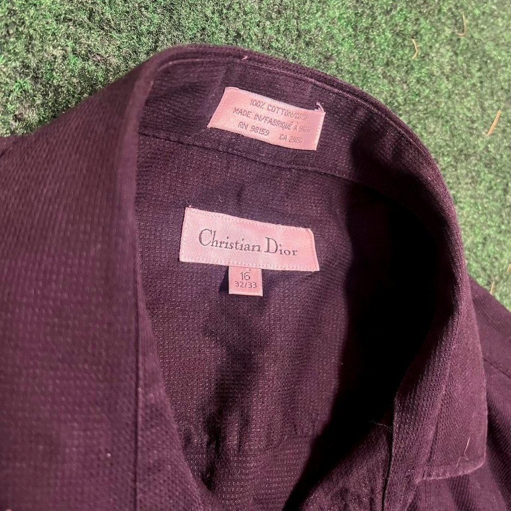 Christian Dior Formal Black Dress Shirt.